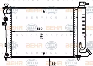 Теплообменник BEHR HELLA SERVICE 8MK 376 717-491