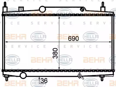 Теплообменник BEHR HELLA SERVICE 8MK 376 717-581