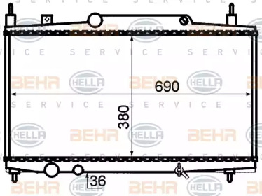 Теплообменник BEHR HELLA SERVICE 8MK 376 717-591