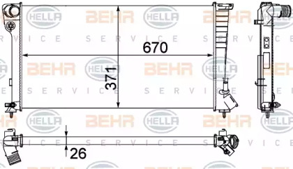 Теплообменник BEHR HELLA SERVICE 8MK 376 717-611