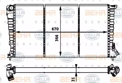 Теплообменник BEHR HELLA SERVICE 8MK 376 717-621