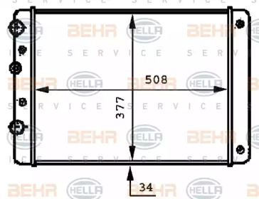 Теплообменник BEHR HELLA SERVICE 8MK 376 717-711