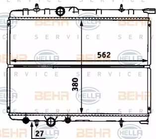 Теплообменник BEHR HELLA SERVICE 8MK 376 718-161