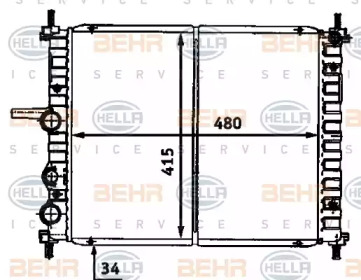 Теплообменник BEHR HELLA SERVICE 8MK 376 718-191