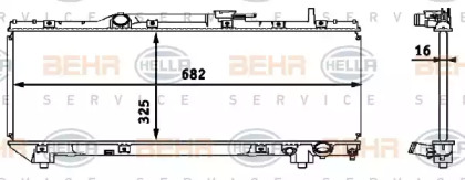 Теплообменник BEHR HELLA SERVICE 8MK 376 718-371