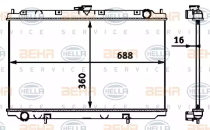 Теплообменник BEHR HELLA SERVICE 8MK 376 718-491