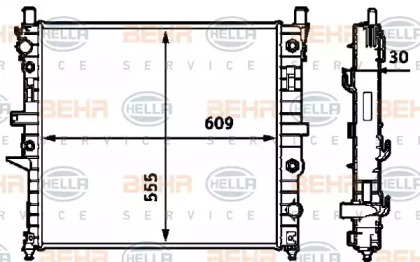 Теплообменник BEHR HELLA SERVICE 8MK 376 718-571