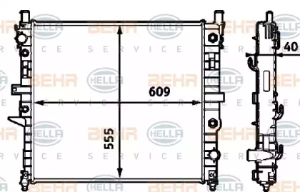 Теплообменник BEHR HELLA SERVICE 8MK 376 718-591