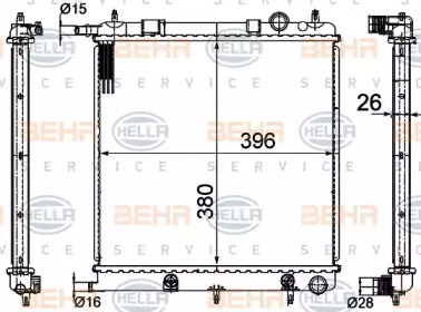 Теплообменник BEHR HELLA SERVICE 8MK 376 718-621