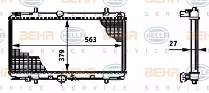 Теплообменник BEHR HELLA SERVICE 8MK 376 719-291