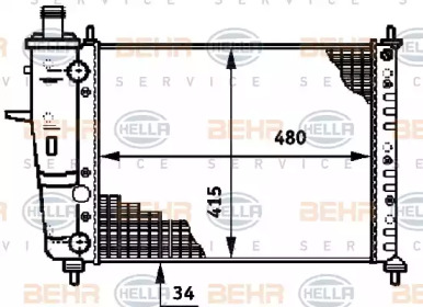 Теплообменник BEHR HELLA SERVICE 8MK 376 719-551