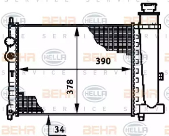 Теплообменник BEHR HELLA SERVICE 8MK 376 719-581