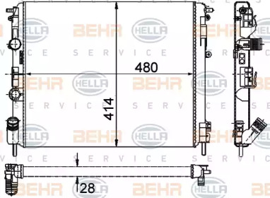 Теплообменник BEHR HELLA SERVICE 8MK 376 719-671