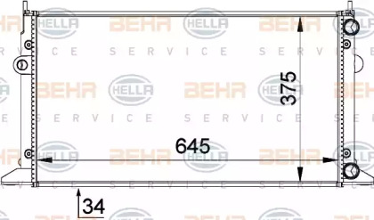 Теплообменник BEHR HELLA SERVICE 8MK 376 719-711