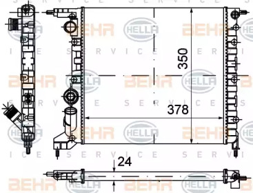 Теплообменник BEHR HELLA SERVICE 8MK 376 720-024