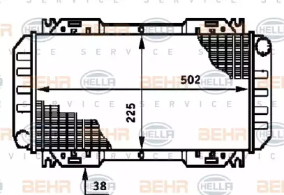 Теплообменник BEHR HELLA SERVICE 8MK 376 720-091