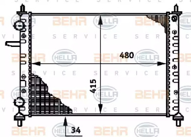 Теплообменник BEHR HELLA SERVICE 8MK 376 720-341