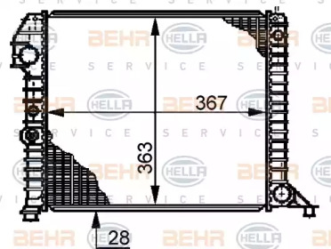 Теплообменник BEHR HELLA SERVICE 8MK 376 720-471