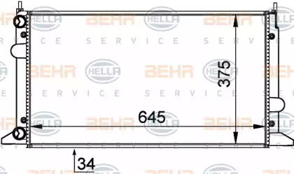 Теплообменник BEHR HELLA SERVICE 8MK 376 720-481