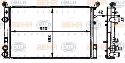 Теплообменник BEHR HELLA SERVICE 8MK 376 720-574