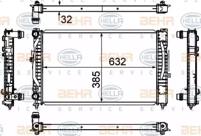 Теплообменник BEHR HELLA SERVICE 8MK 376 720-591