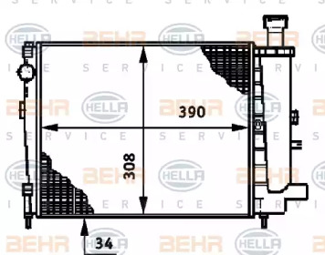 Теплообменник BEHR HELLA SERVICE 8MK 376 720-611