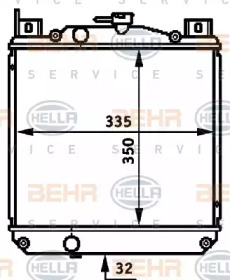 Теплообменник BEHR HELLA SERVICE 8MK 376 720-731