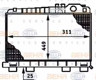 Теплообменник BEHR HELLA SERVICE 8MK 376 720-741