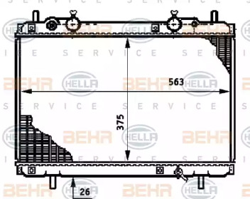 Теплообменник BEHR HELLA SERVICE 8MK 376 720-761