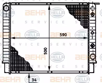 Теплообменник BEHR HELLA SERVICE 8MK 376 720-791