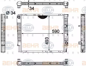 Теплообменник BEHR HELLA SERVICE 8MK 376 721-001