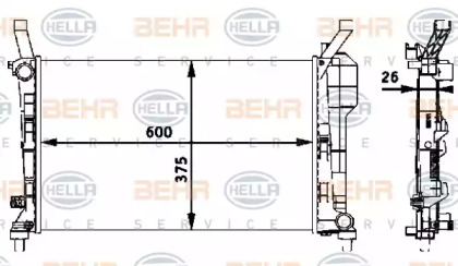 Теплообменник BEHR HELLA SERVICE 8MK 376 721-024