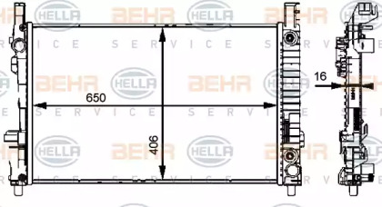 Теплообменник BEHR HELLA SERVICE 8MK 376 721-034