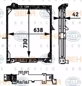 Теплообменник BEHR HELLA SERVICE 8MK 376 721-161