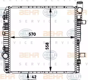 Радиатор, охлаждение двигателя BEHR HELLA SERVICE 8MK 376 721-251