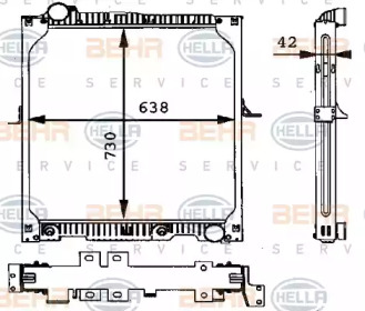 Теплообменник BEHR HELLA SERVICE 8MK 376 721-321