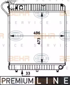 Теплообменник BEHR HELLA SERVICE 8MK 376 721-361