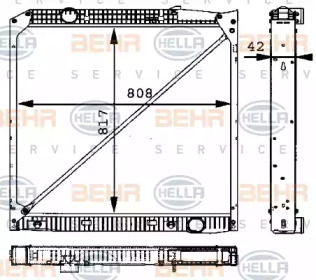 Теплообменник BEHR HELLA SERVICE 8MK 376 721-451