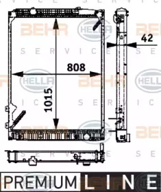 Теплообменник BEHR HELLA SERVICE 8MK 376 721-491