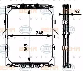 Теплообменник BEHR HELLA SERVICE 8MK 376 721-521