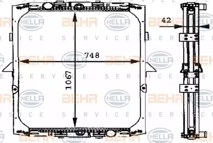 Теплообменник BEHR HELLA SERVICE 8MK 376 721-531