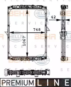 Теплообменник BEHR HELLA SERVICE 8MK 376 721-541