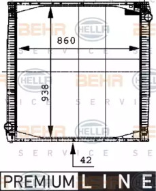 Теплообменник BEHR HELLA SERVICE 8MK 376 721-621