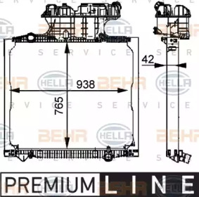 Теплообменник BEHR HELLA SERVICE 8MK 376 721-711