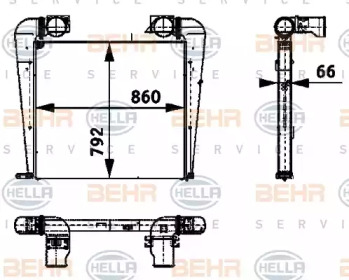 Теплообменник BEHR HELLA SERVICE 8ML 376 724-411