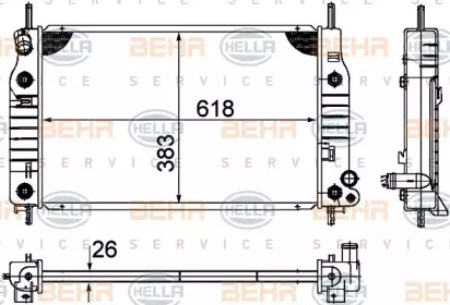 Теплообменник BEHR HELLA SERVICE 8MK 376 724-541