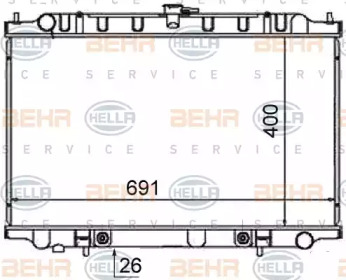 Теплообменник BEHR HELLA SERVICE 8MK 376 724-691