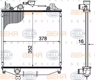 Радиатор, охлаждение двигателя BEHR HELLA SERVICE 8MK 376 724-741