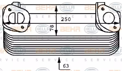 Теплообменник BEHR HELLA SERVICE 8MO 376 725-031