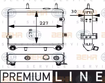 масляный радиатор, двигательное масло BEHR HELLA SERVICE 8MO 376 725-231